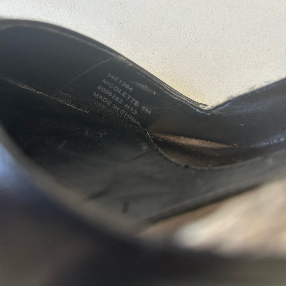 Calvin Klein Black and Snake Print Leather High Heels Pointed Toe Pumps Size 7 - Picture 13 of 15